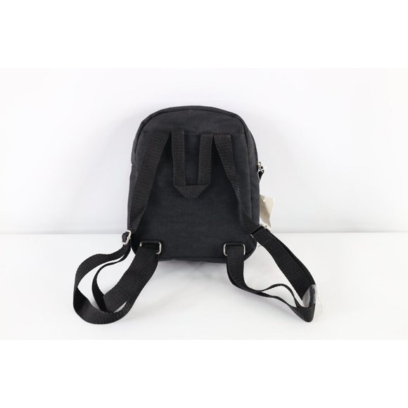 NOS Vtg 90s Grunge Streetwear Wallflower Spell Out Mini Backpack Book Bag Black NOS Vtg 90s Grunge Streetwear Wallflower Spell Out Mini Backpack Book Bag Black